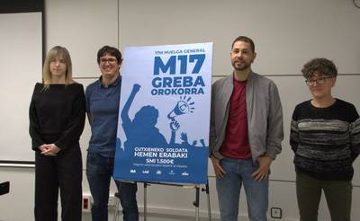 ELA, LAB, Steilas, Hiru eta Etxaldek Nafarroak gutxieneko soldata propioa izateko benetako aukera defendatu eta posible egiteko deia egin dute